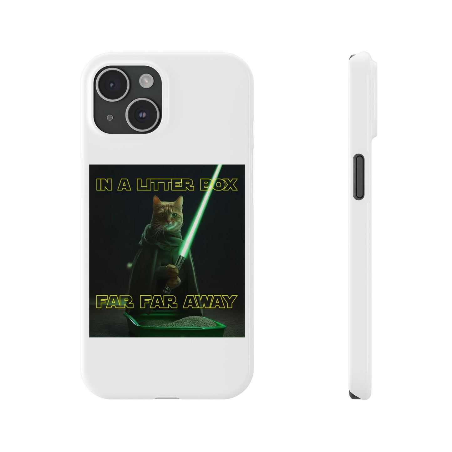 STAR WARS CAT IN A LITTER BOX FAR FAR AWAY  Slim Phone Cases