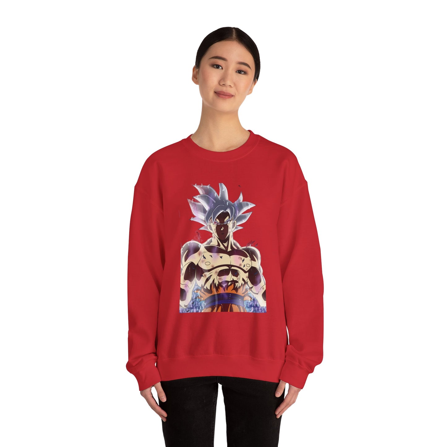 Dragon Ball Super Goku Crewneck Sweatshirt - Ultra Power White Hair Design