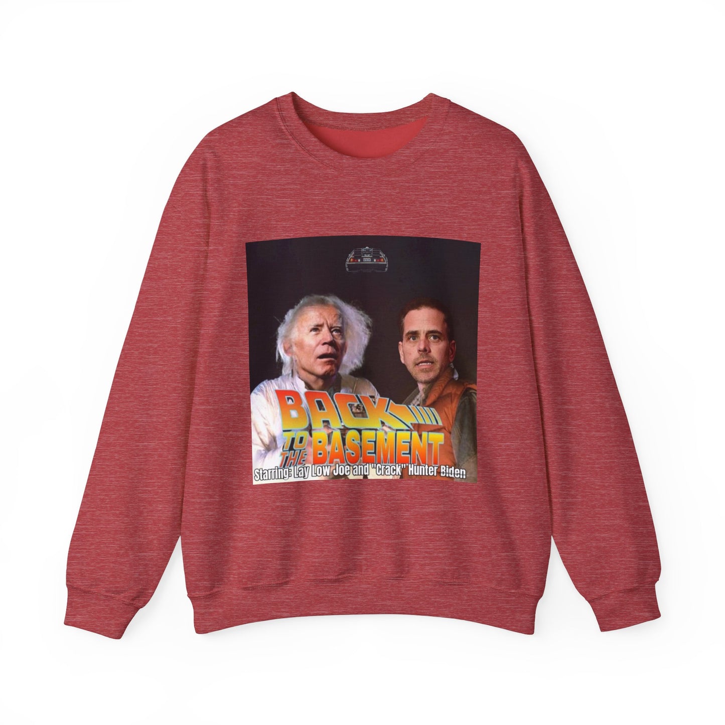 Hunter Biden Convicted Felon Pardon Back to the basement Unisex Heavy Blend™ Crewneck Sweatshirt