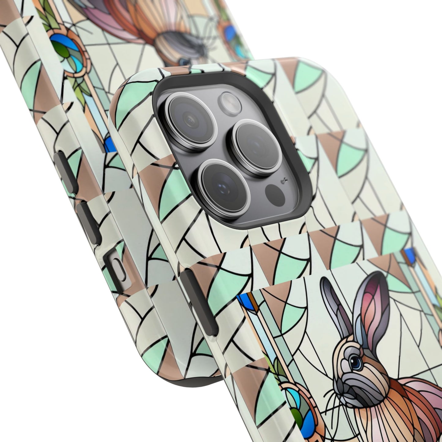 Flemish Giant Rabbit Animal Stained Glass Design Magnetic Tough Cases