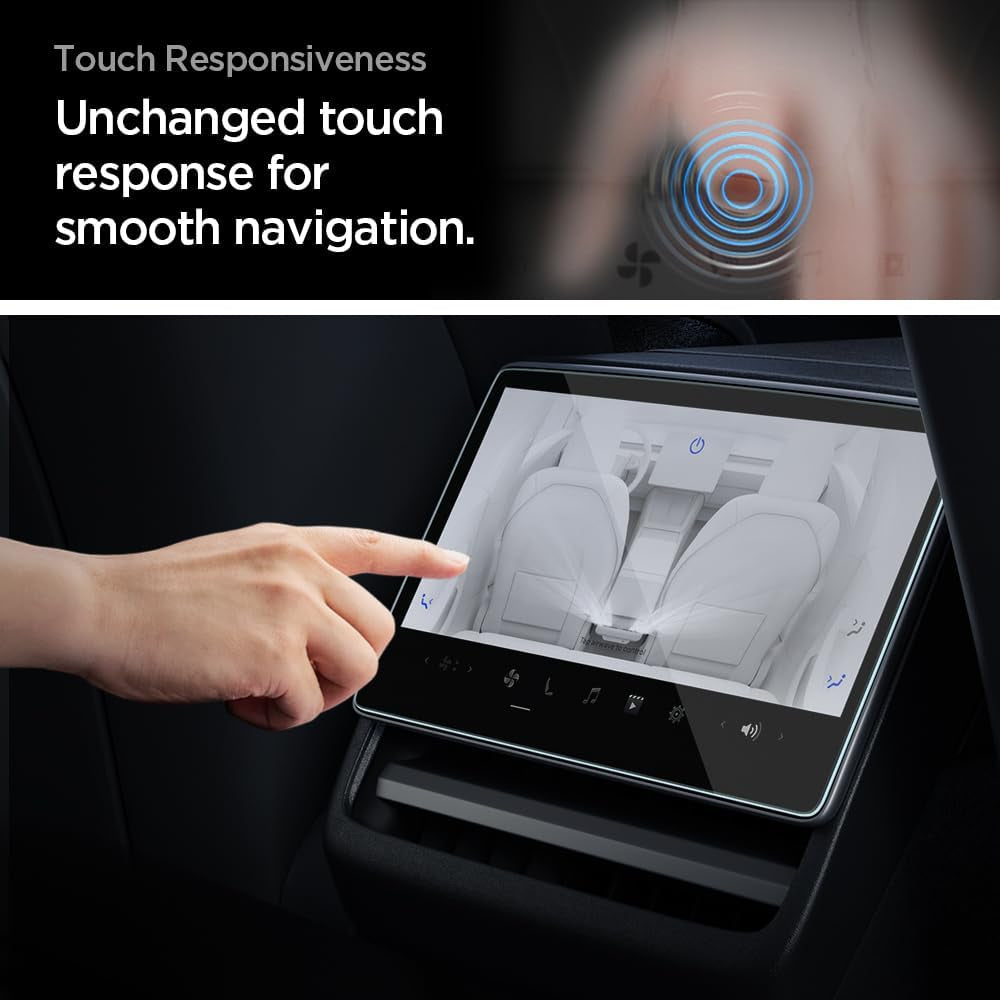 Tempered Glass Screen Protector [Glastr Slim] Designed for Tesla Model 3(2024/2025) 8" Rear Touchscreen - Matte/Anti Finger Print