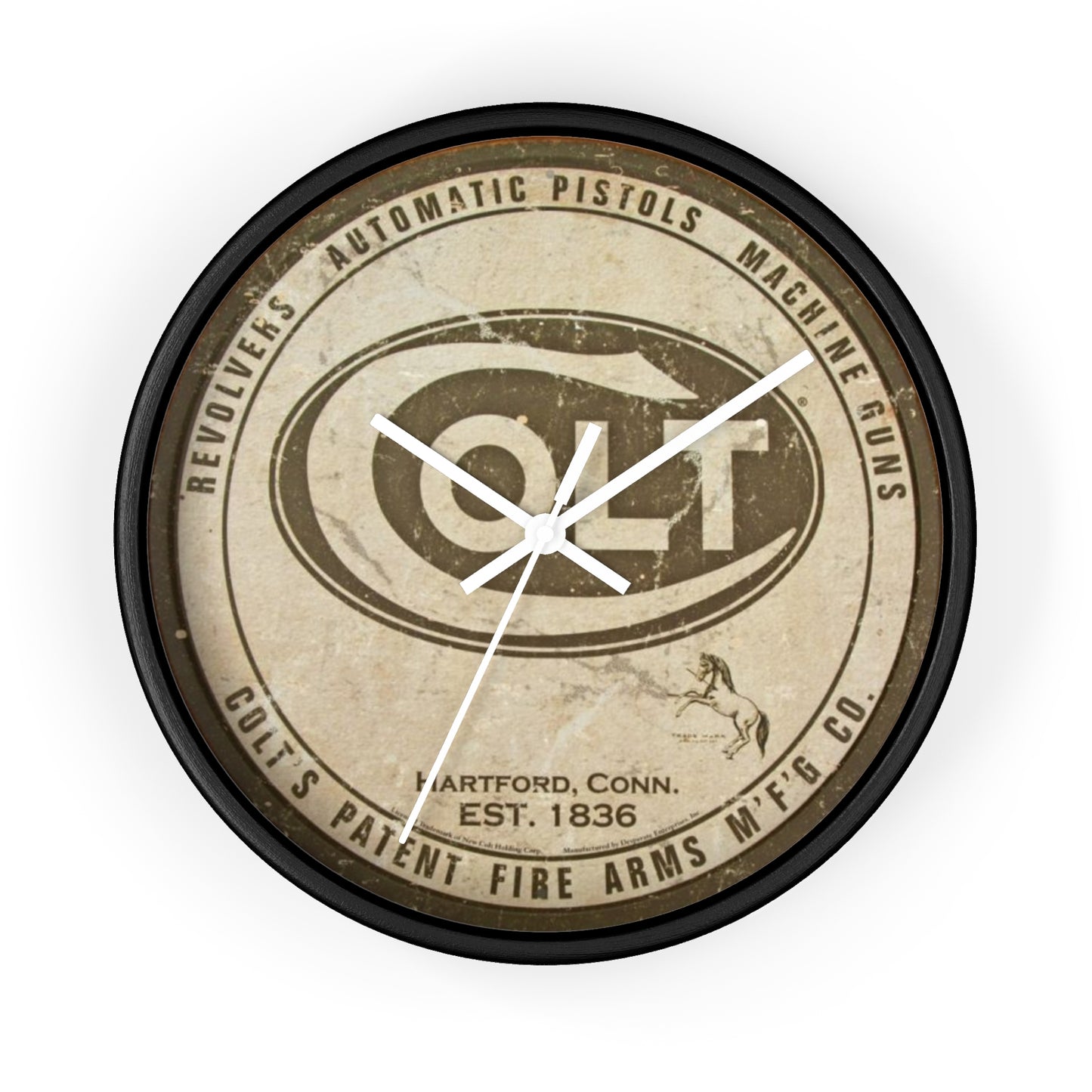 Colt REVOLVERS PISTOLS MACHINE GUNS Wall Clock