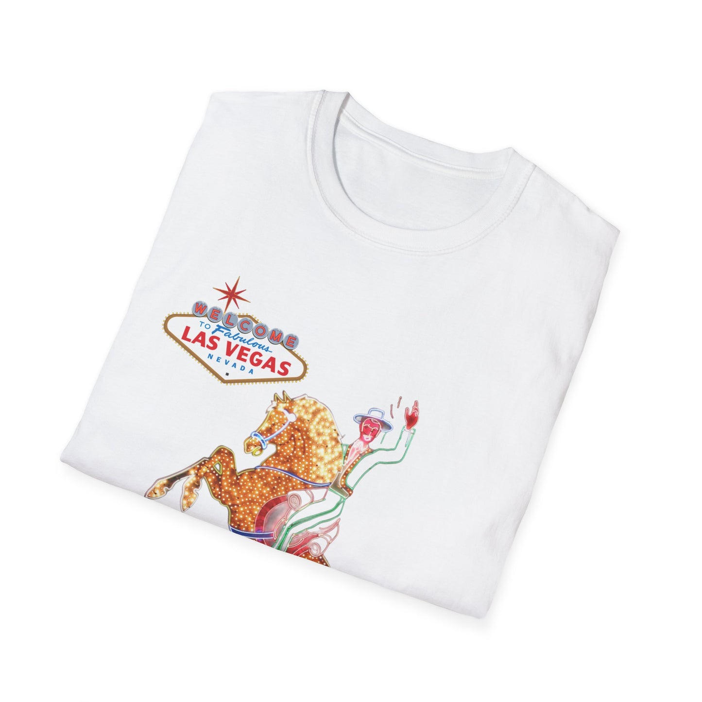 Las Vegas, Las Vegas Boulevard State Scenic Byway, Hacienda Horse and Rider Unisex Softstyle T-Shirt