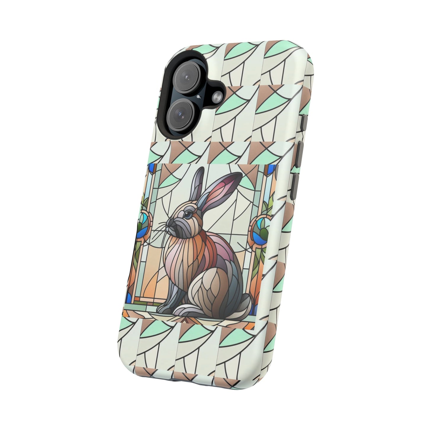 Flemish Giant Rabbit Animal Stained Glass Design Magnetic Tough Cases