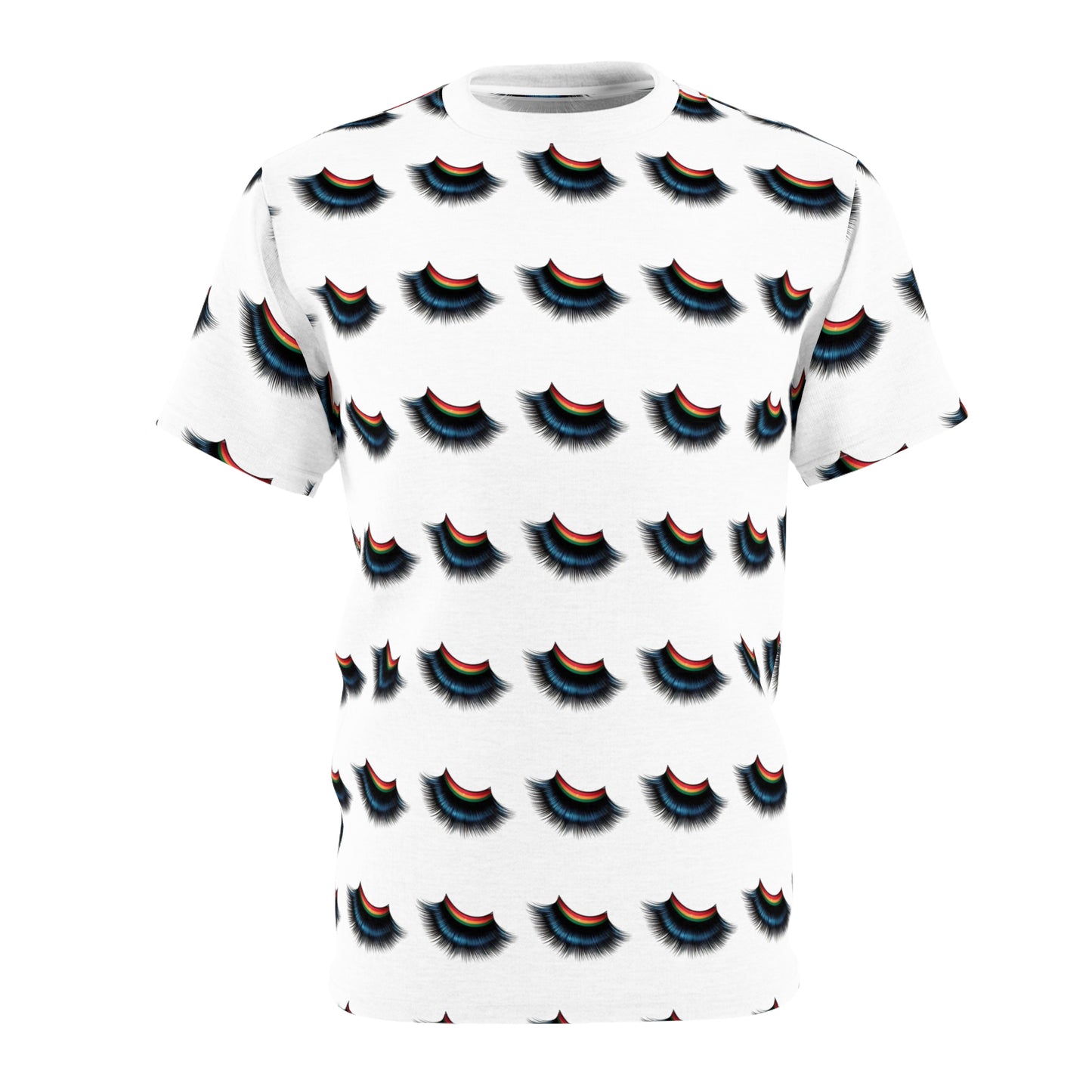 Lash Print Unisex Cut & Sew Tee - Trendy Graphic Tee for GUCCI Inspired Lash Lovers