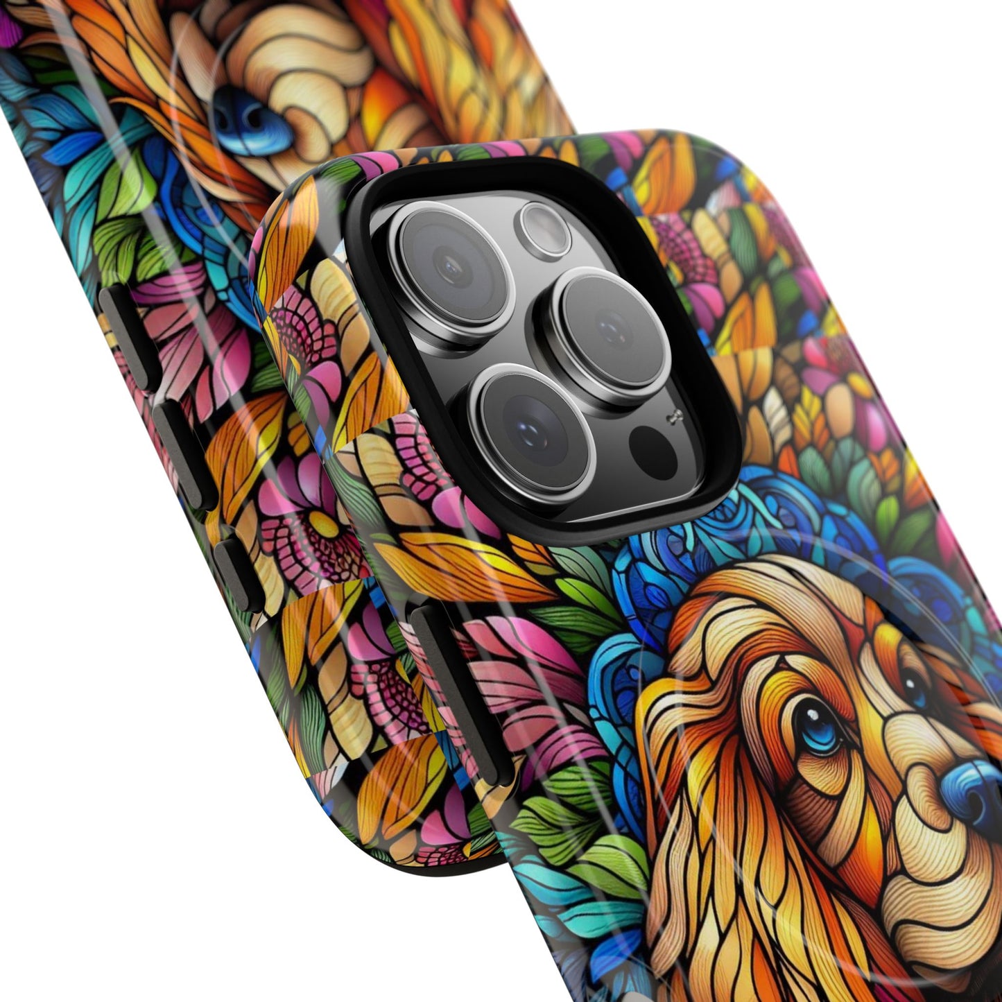 Dog Stained Glass Magnetic Cases