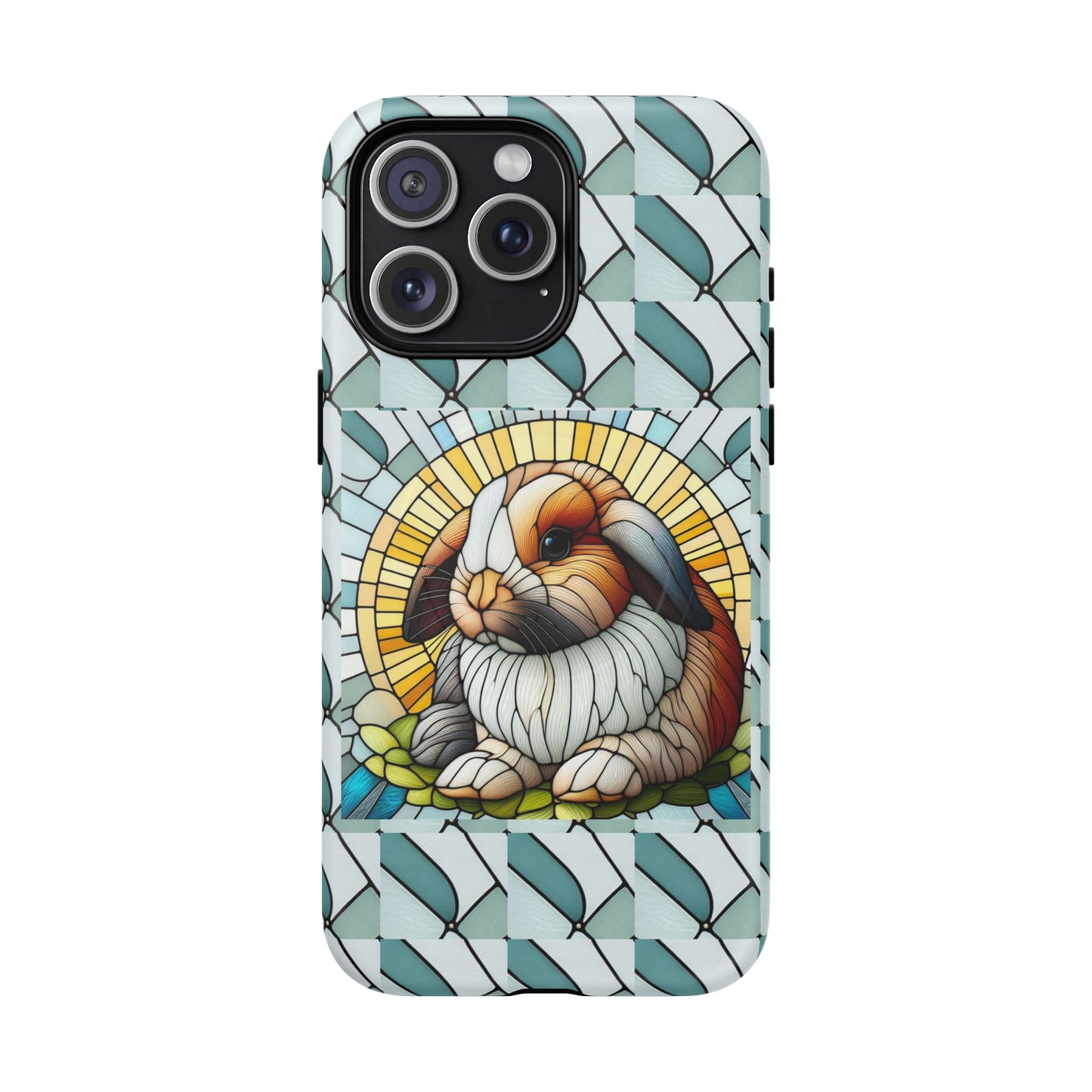 Holland Lop Rabbit Animal Stained Glass Design Tough Magnetic Cases