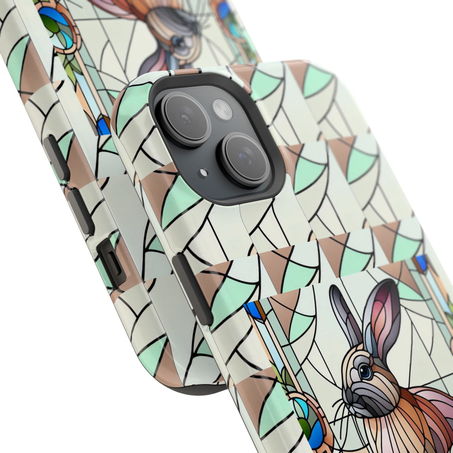 Flemish Giant Rabbit Animal Stained Glass Design Magnetic Tough Cases