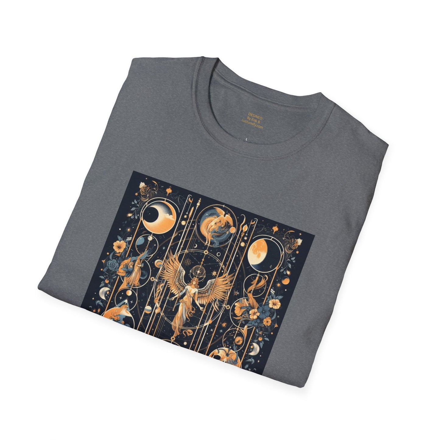 Celestial tarot design By Erik B. Unisex Softstyle T-Shirt