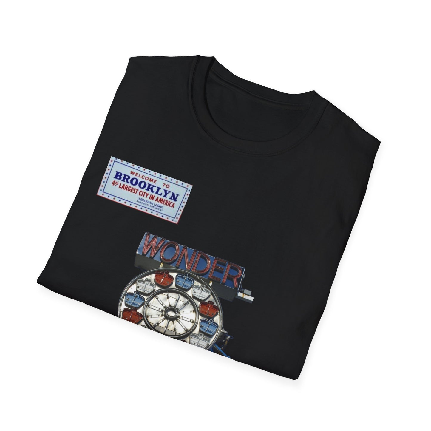 RETRO VINTAGE Wonder Wheel Brooklyn, NY Unisex Softstyle T-Shirt