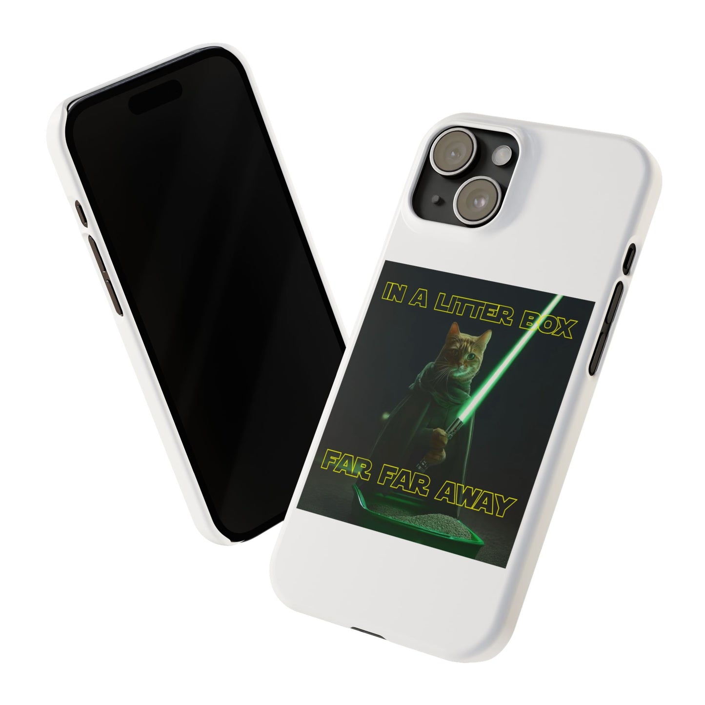 STAR WARS CAT IN A LITTER BOX FAR FAR AWAY  Slim Phone Cases