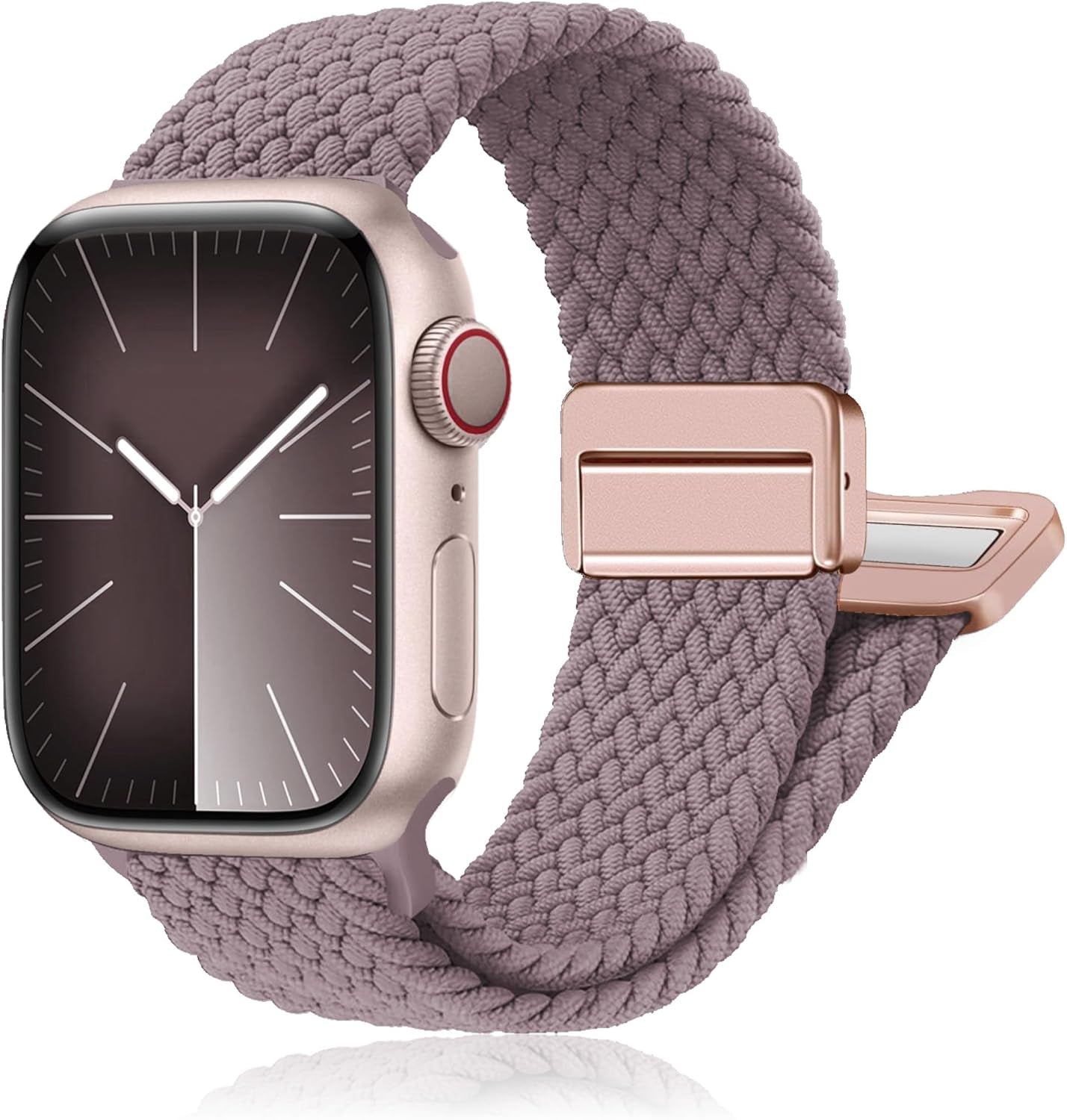 Magnetic Braided Stretchy Loop - Compatible with Apple Watch Band 42Mm 46Mm 40Mm 41Mm 44Mm 45Mm 38Mm Ultra/2 49Mm Women Men,Elastic Woven Fabric Nylon Strap for Iwatch Ultra Series 10 9 8 7 6 5 4 3 SE