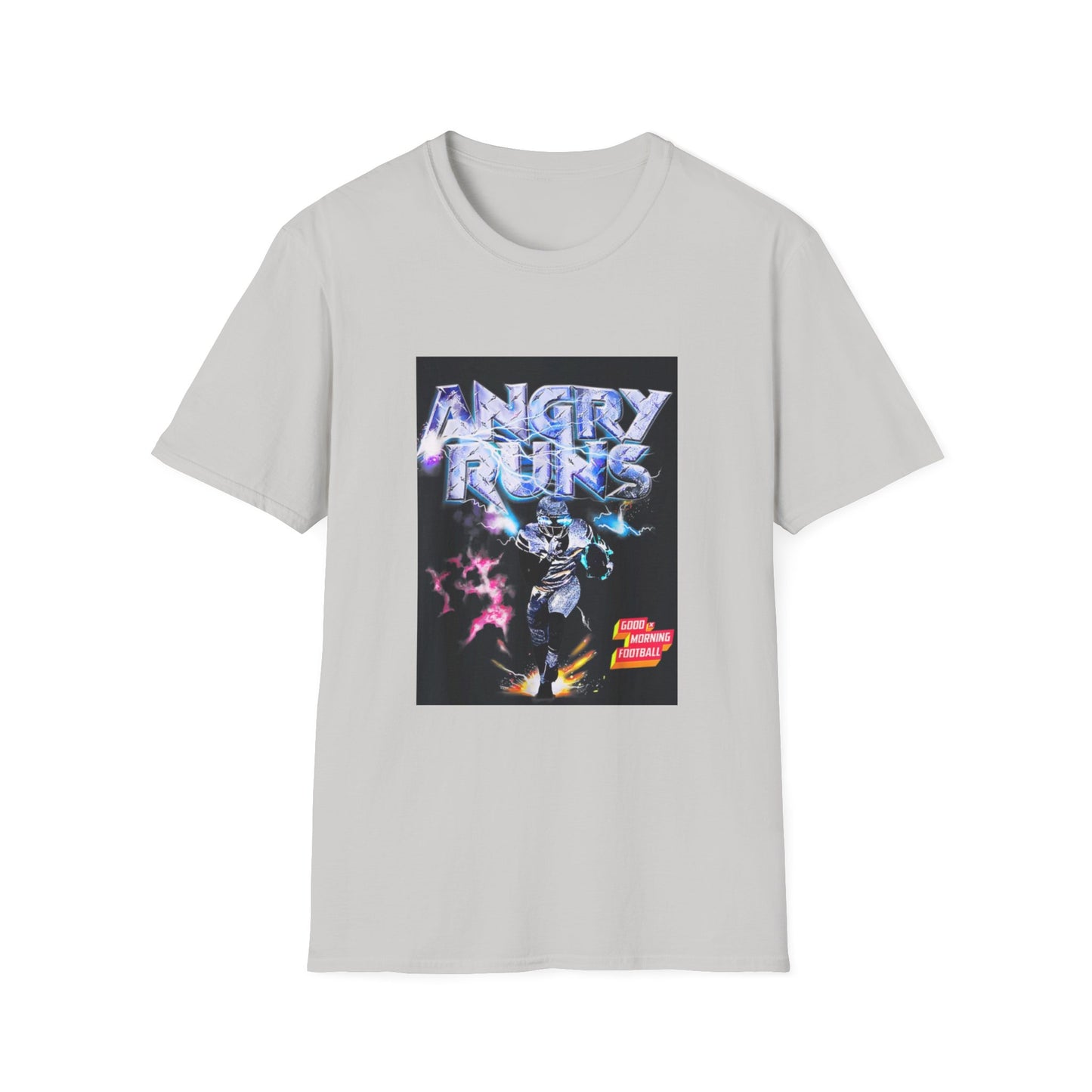 Angry Runs Good Morning Football Sport Lover T-Shi T-Shirt 21914 funny Men’s Short Sleeve Graphic T-shirt Collection black ZZ Unisex Softstyle T-Shirt