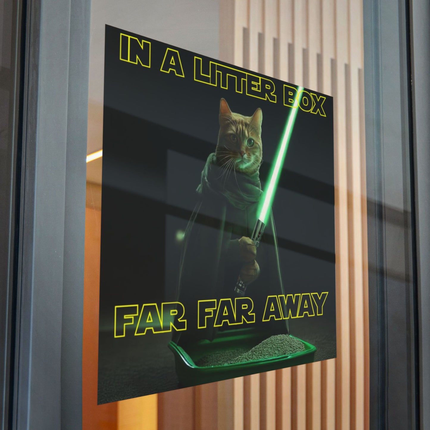 STAR WARS CAT IN A LITTER BOX FAR FAR AWAY Die-Cut Stickers