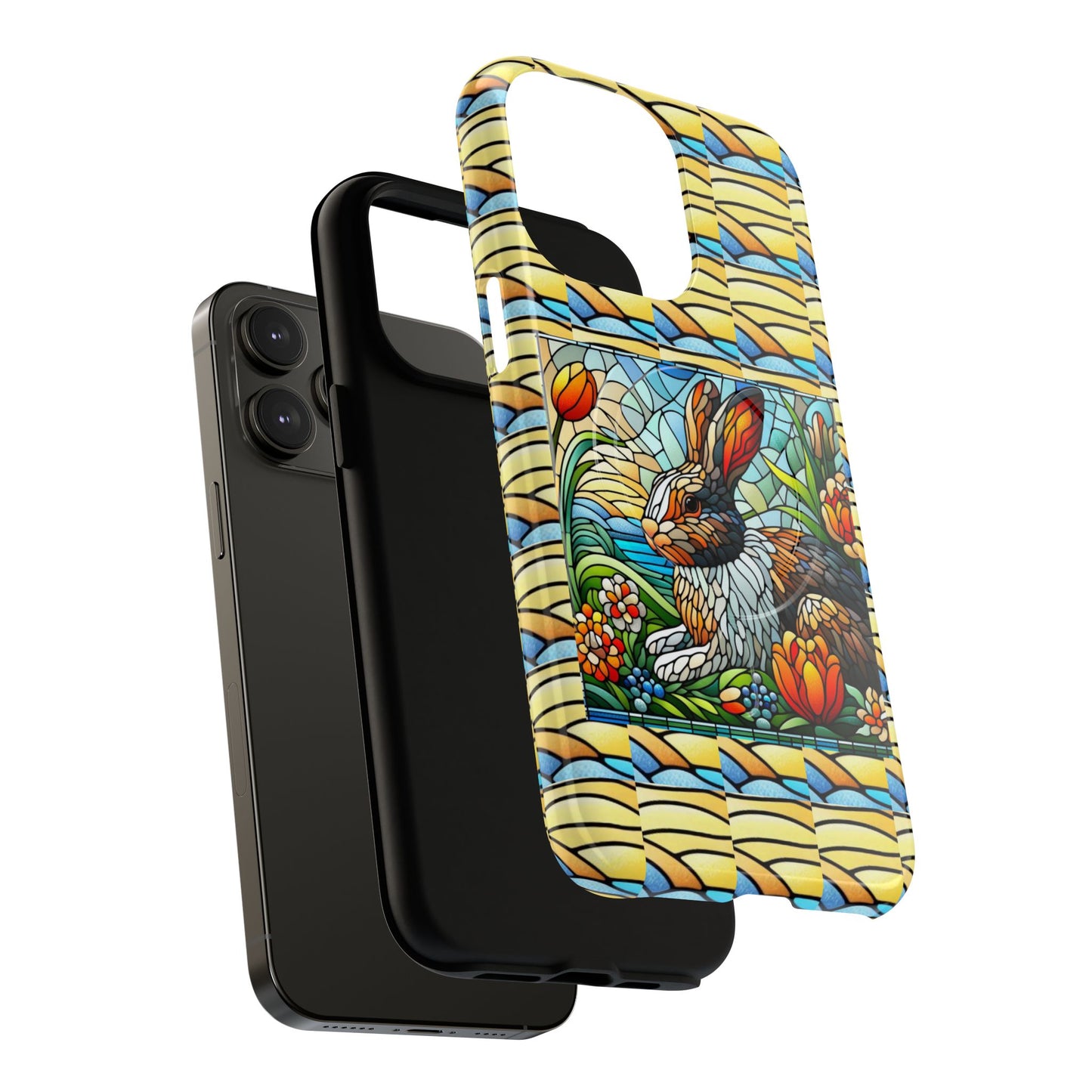 Dutch Rabbit Animal Stained Glass Design Tough Magnetic Cases