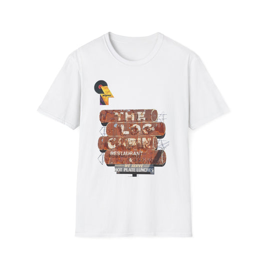 retro vintage Log Cabin Restaurant [gone] Memphis, TN Unisex Softstyle T-Shirt