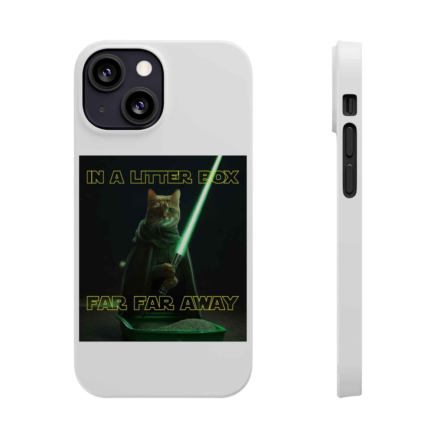 STAR WARS CAT IN A LITTER BOX FAR FAR AWAY  Slim Phone Cases
