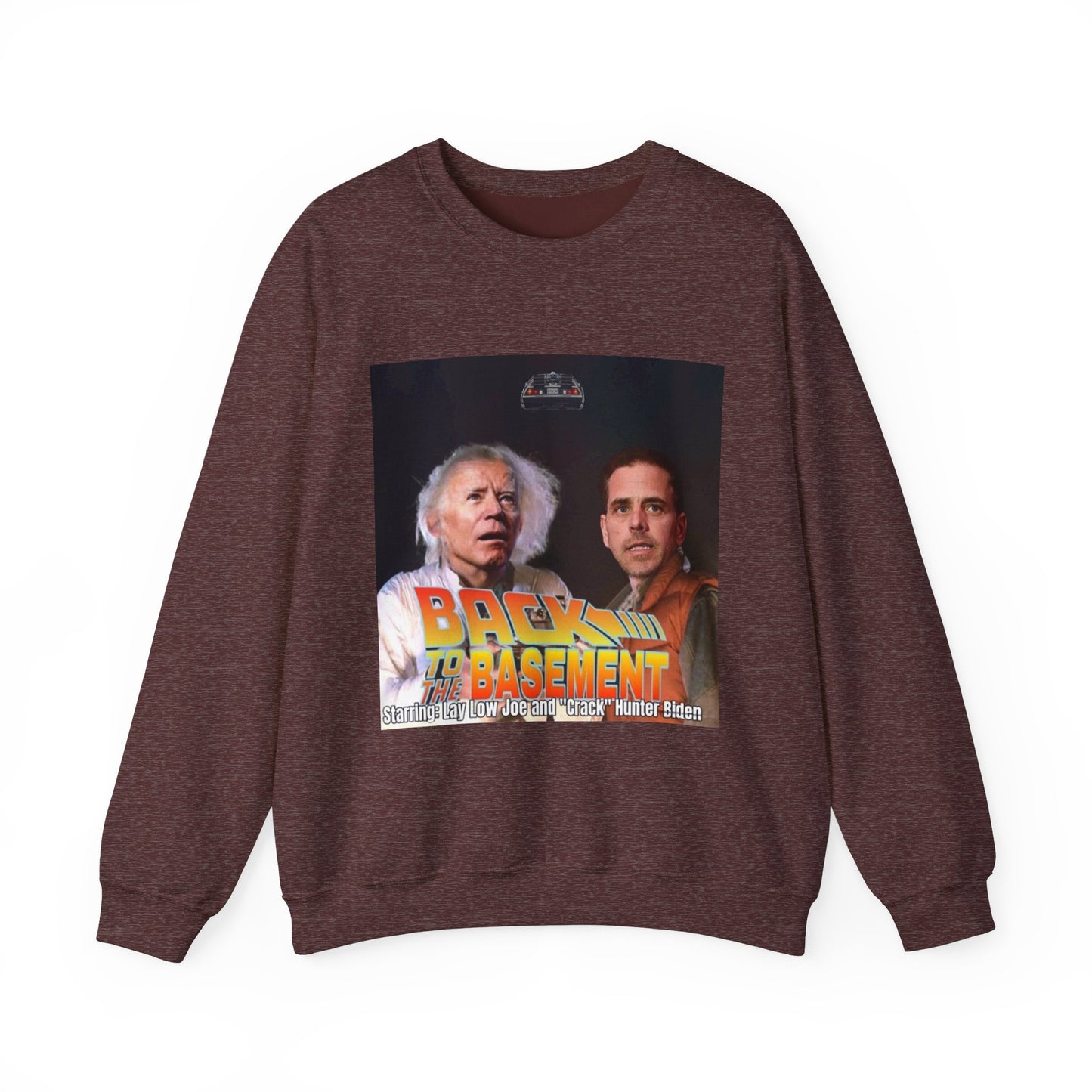 Hunter Biden Convicted Felon Pardon Back to the basement Unisex Heavy Blend™ Crewneck Sweatshirt