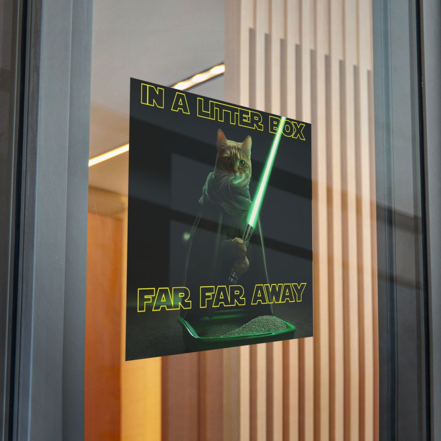 STAR WARS CAT IN A LITTER BOX FAR FAR AWAY Die-Cut Stickers