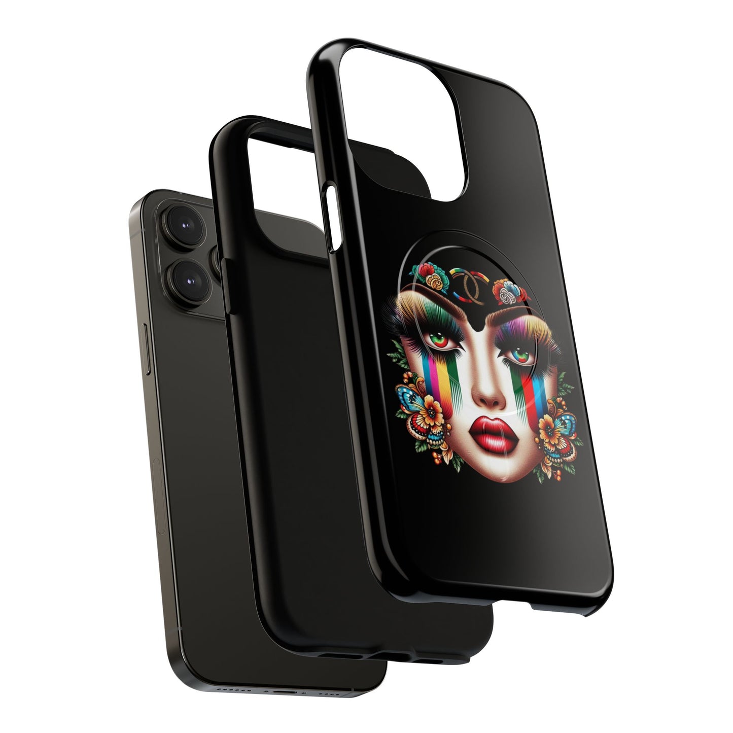 Gucci Inspired Artistic Tough Magnetic Phone Case - Vibrant Lady Design