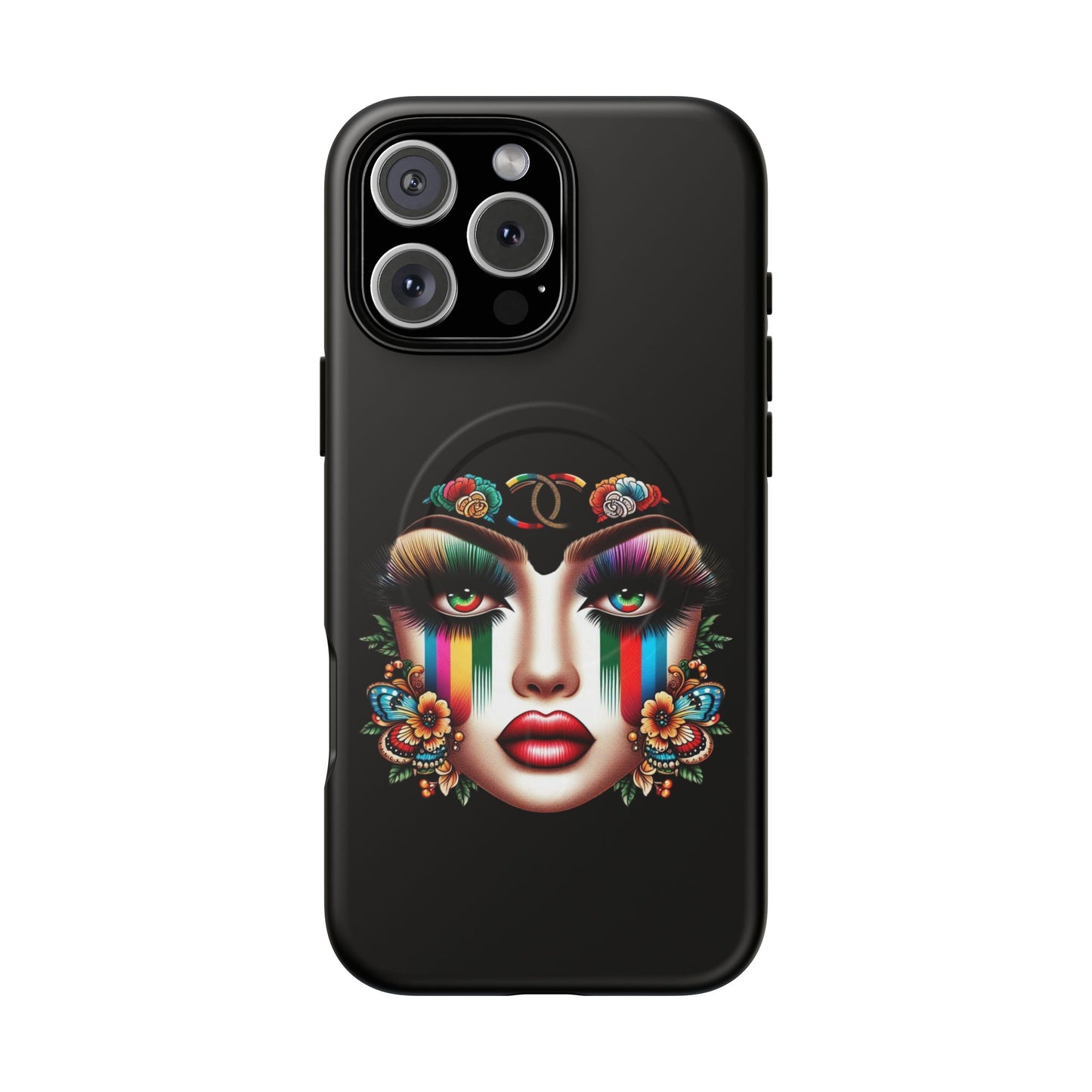 Gucci Inspired Artistic Tough Magnetic Phone Case - Vibrant Lady Design