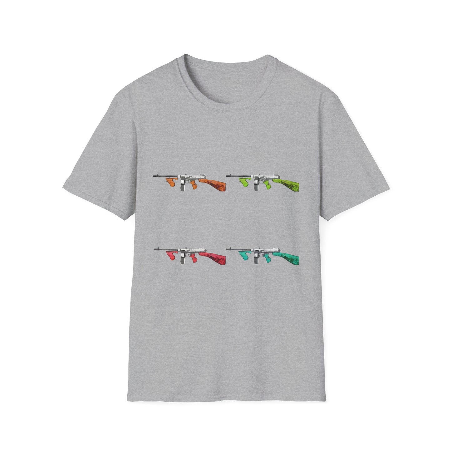 Thompson submachine gun TOMMY GUN M1928  POP ART Unisex Softstyle T-Shirt
