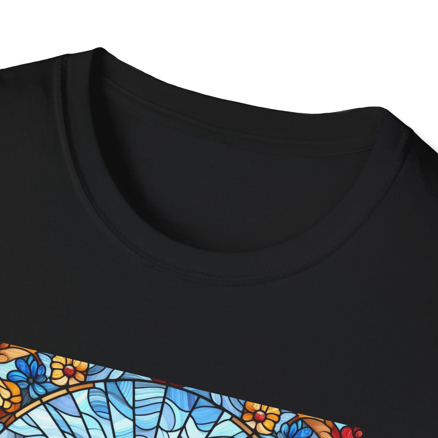 Dachshund Stained Glass Unisex Softstyle T-Shirt
