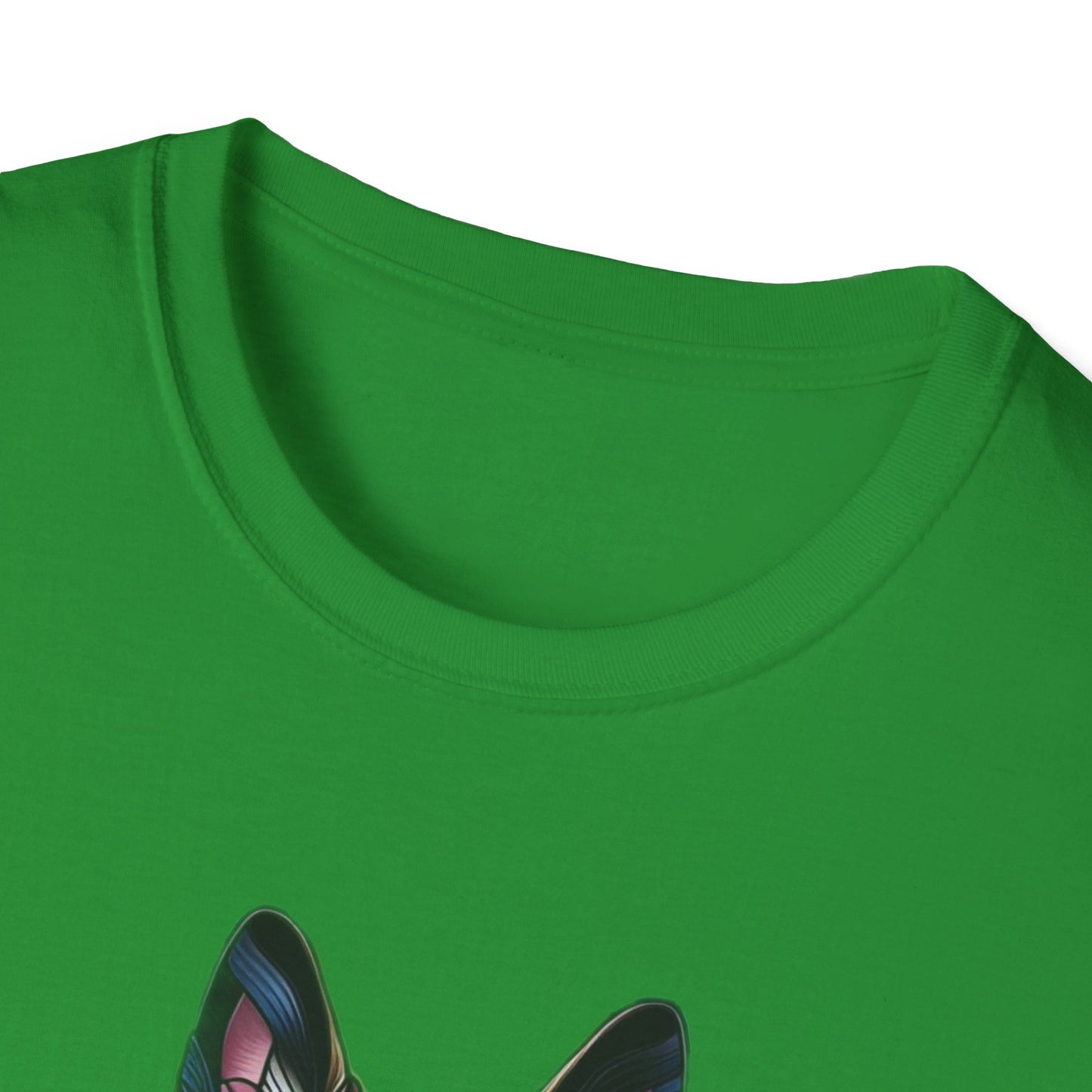 German Shepherd Stained Glass Unisex Softstyle T-Shirt