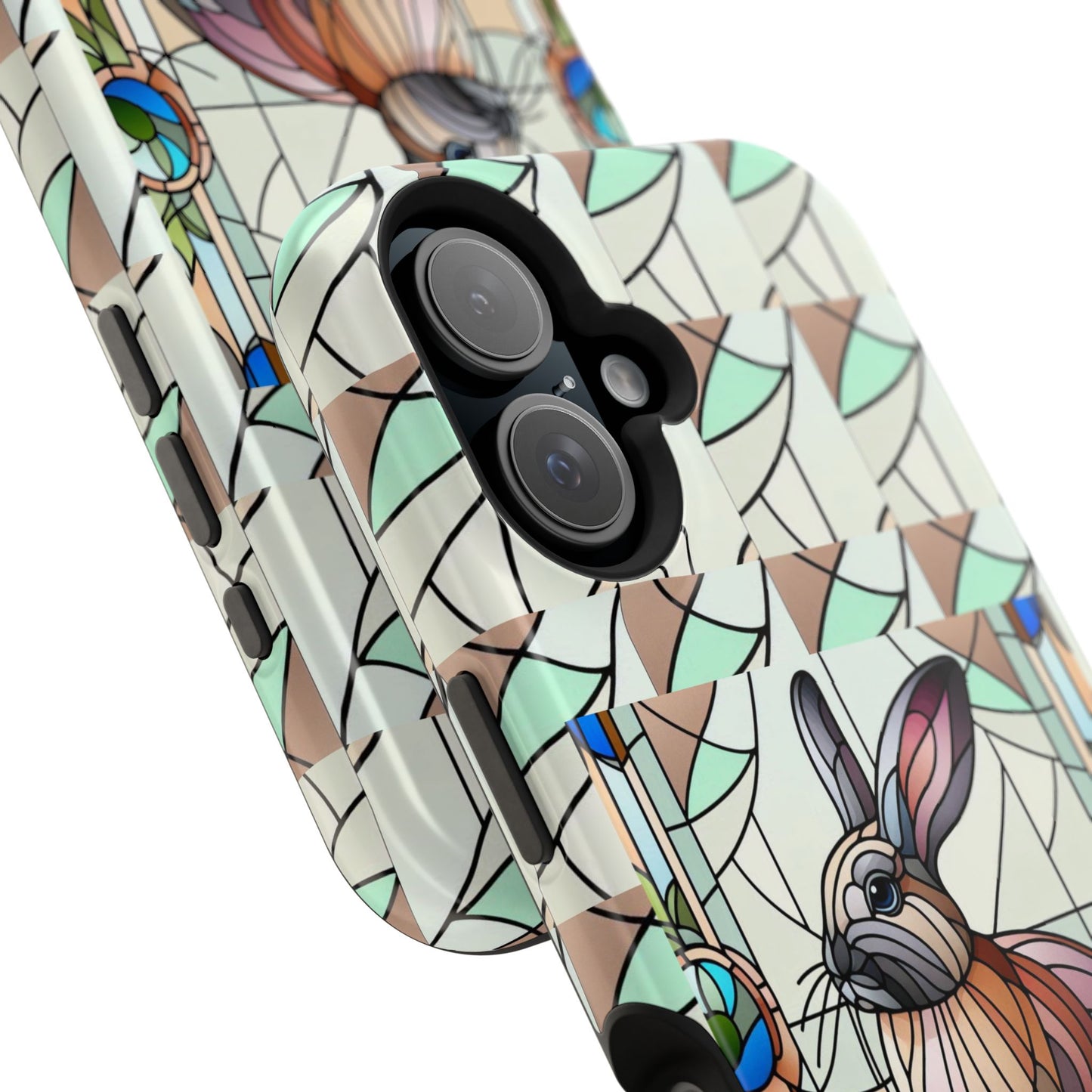 Flemish Giant Rabbit Animal Stained Glass Design Magnetic Tough Cases