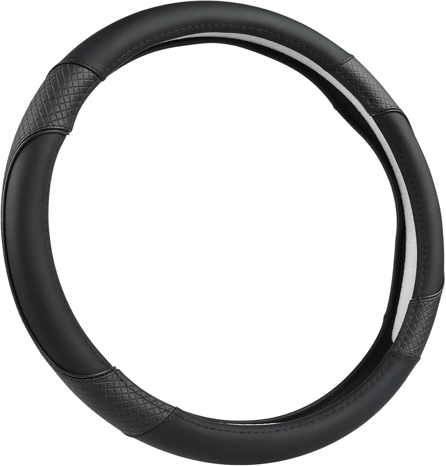 Steering Wheel Cover for Toyota, Auto Car Steering Wheel Cover for Toyota Highlander 4Runner Tacoma Corolla Camry - Black+Red Trim