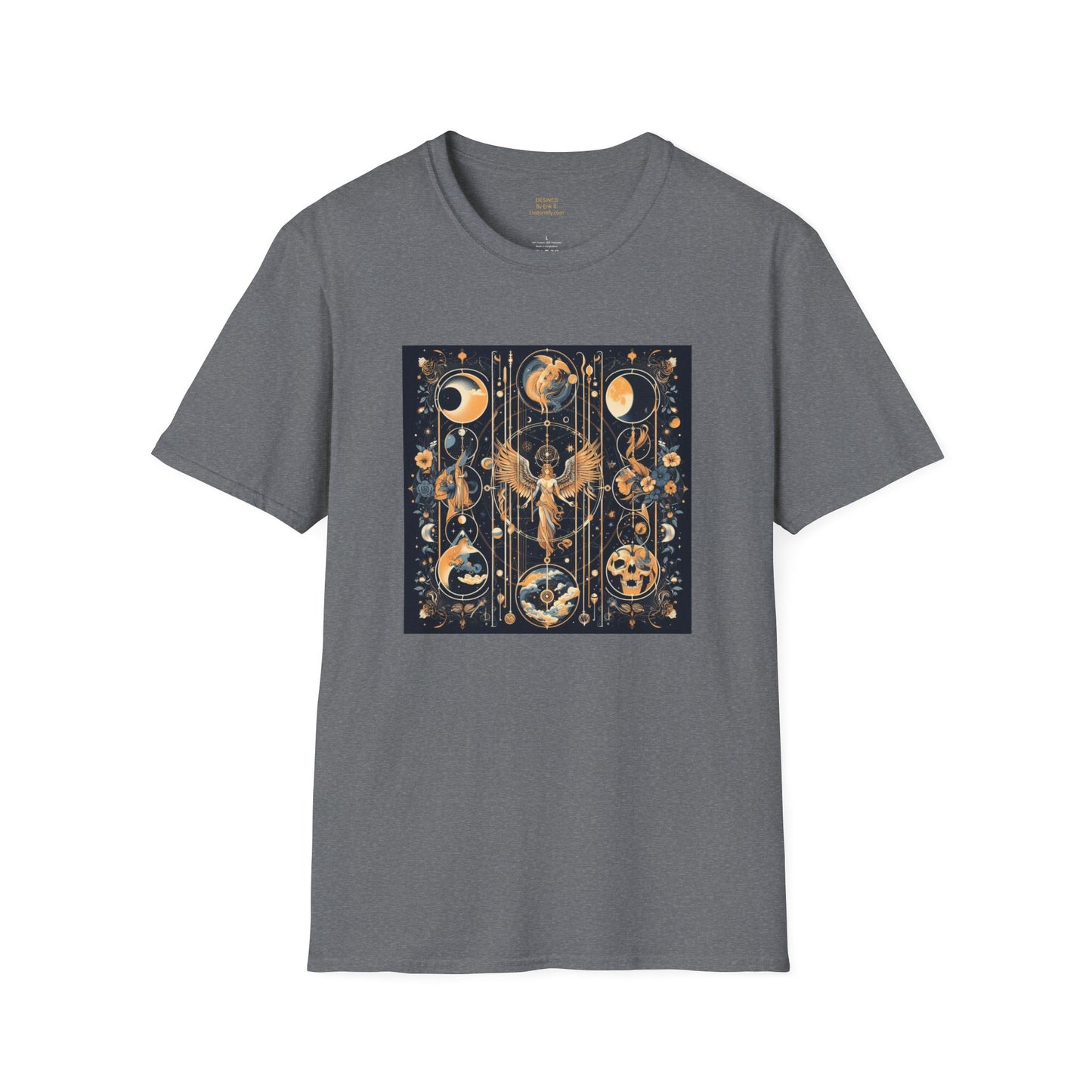 Celestial tarot design By Erik B. Unisex Softstyle T-Shirt