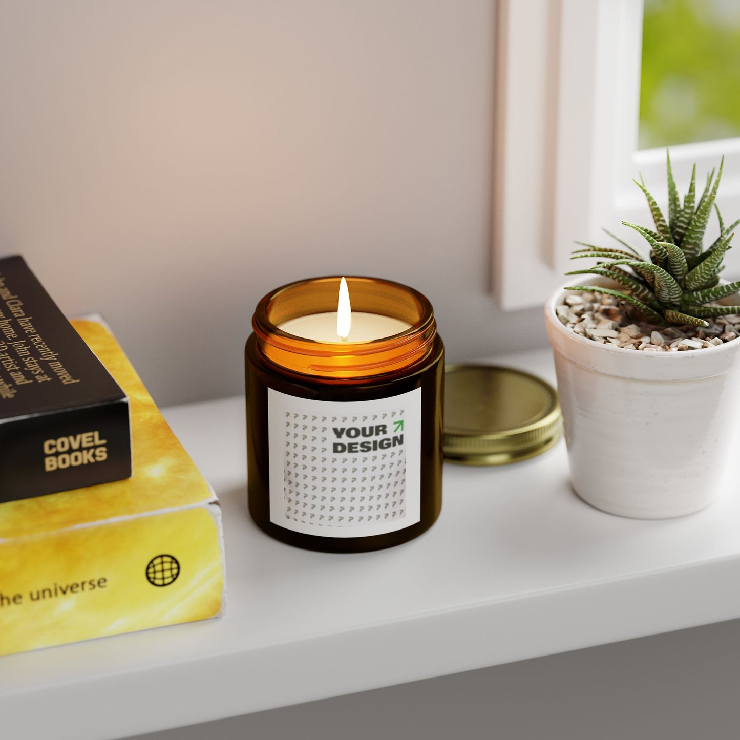 Custom Coconut Apricot Scented Candle | 4oz & 9oz | Perfect for Gifting & Home Decor