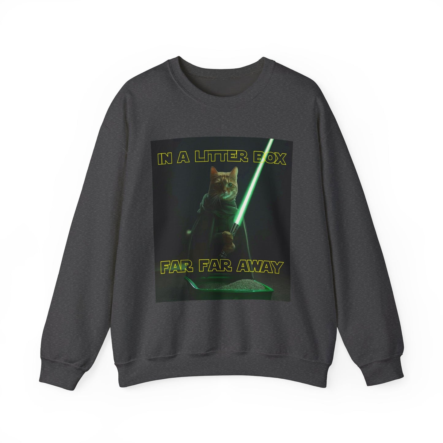 STAR WARS Cat in a Litter Box Unisex Heavy Blend™ Crewneck Sweatshirt