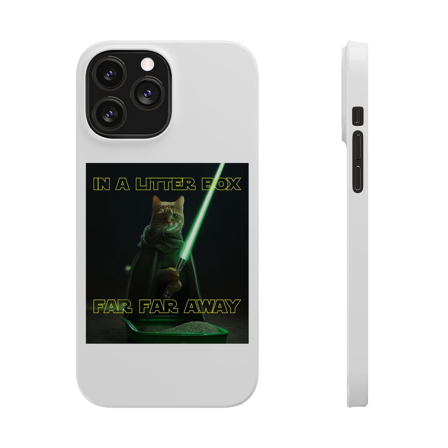 STAR WARS CAT IN A LITTER BOX FAR FAR AWAY  Slim Phone Cases