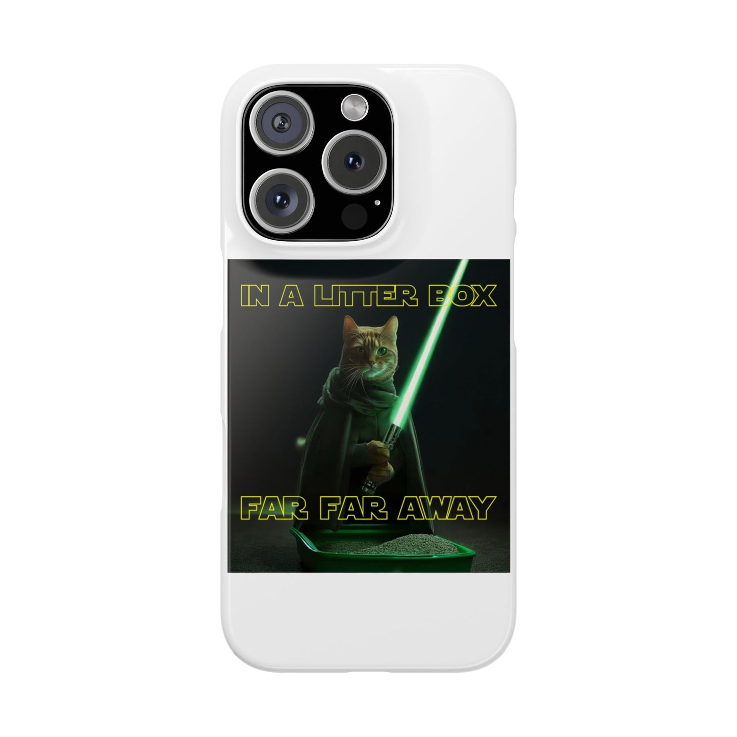STAR WARS CAT IN A LITTER BOX FAR FAR AWAY  Slim Phone Cases