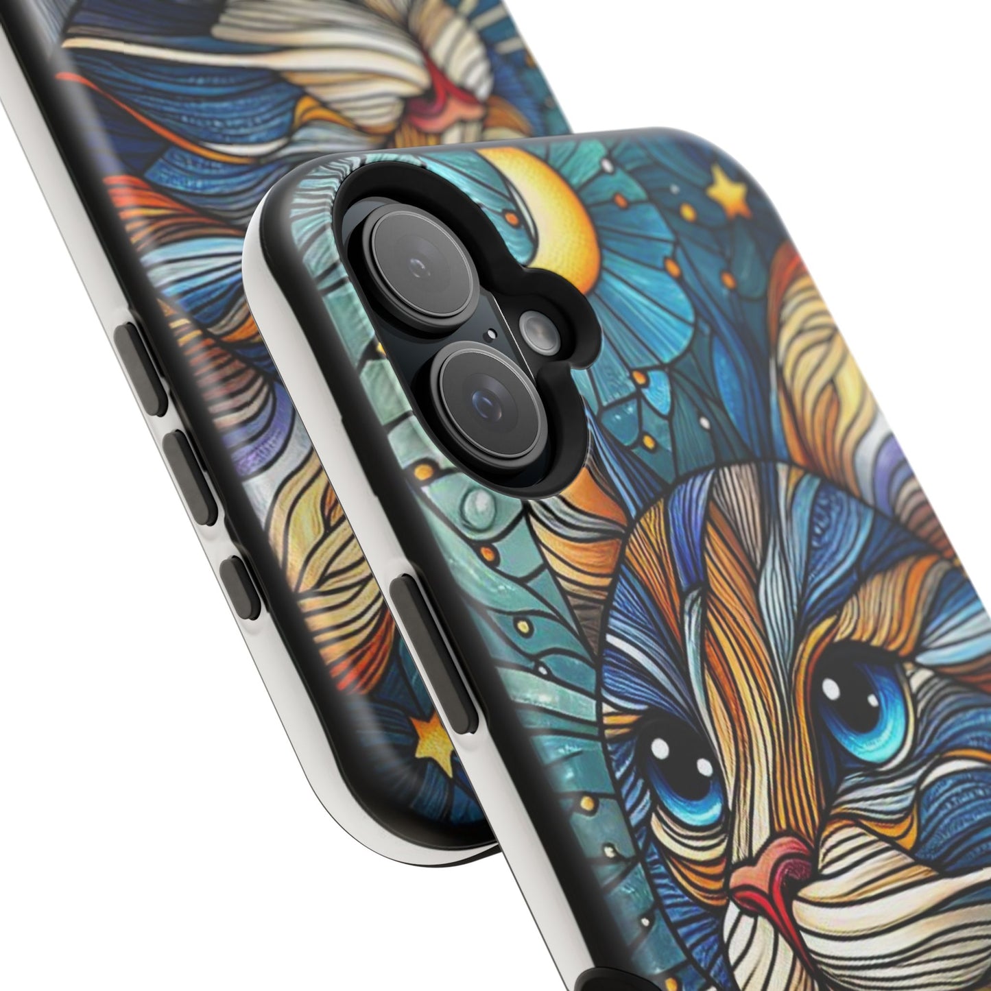 Cat-Stained Glass Magnetic Tough Cases