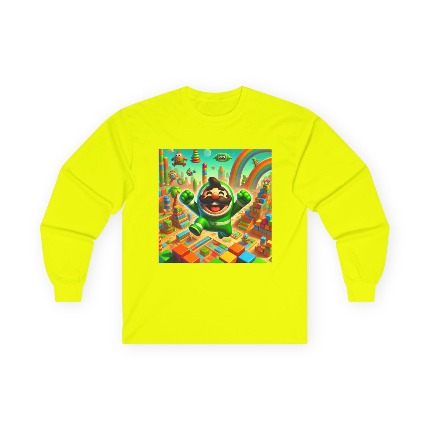 Luigi video game character Unisex Ultra Cotton Long Sleeve Tee Unisex Ultra Cotton Long Sleeve Tee