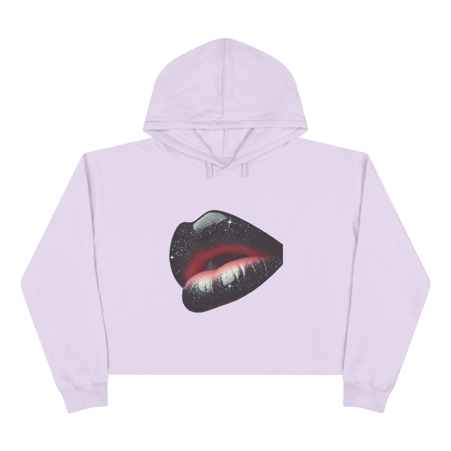 GALAXY LIPS GLOSSY Crop Hoodie