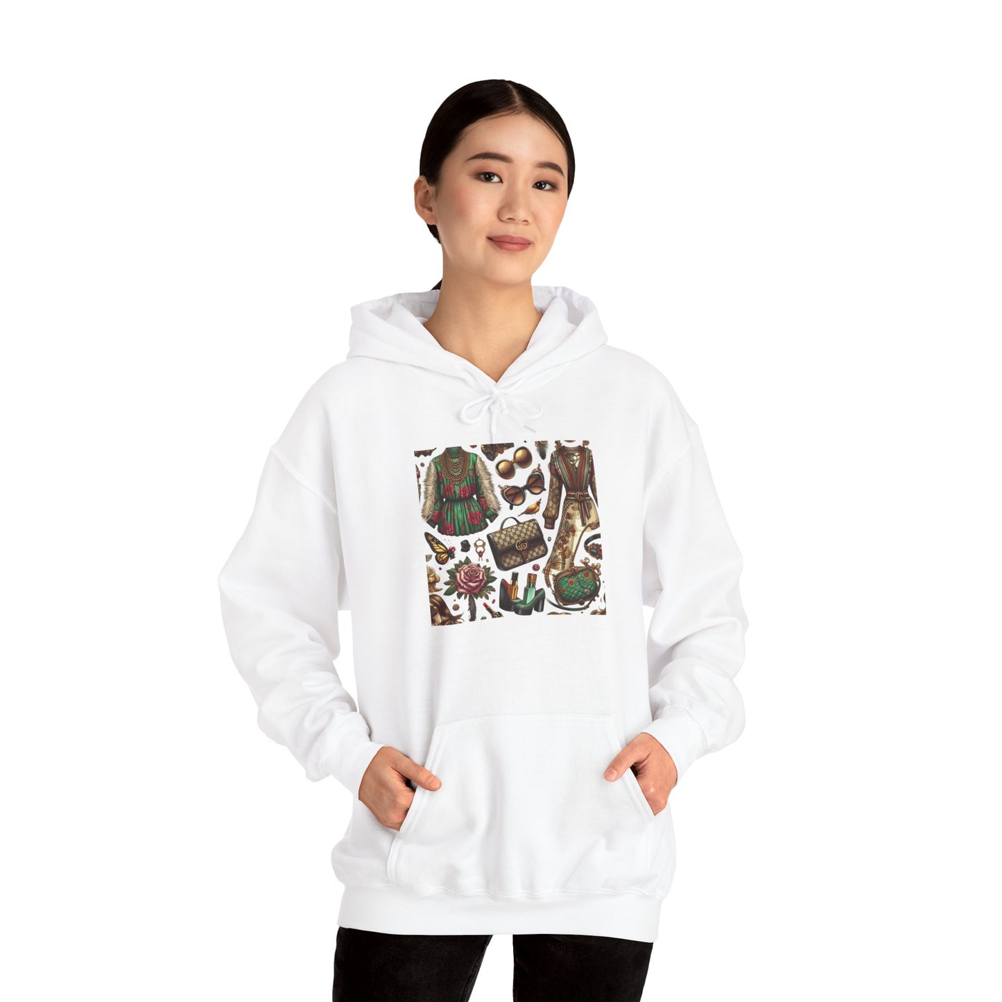 Vintage-Gucci Inspired Art Hoodie – Unisex Heavy Blend™ Hooded Sweatshirt