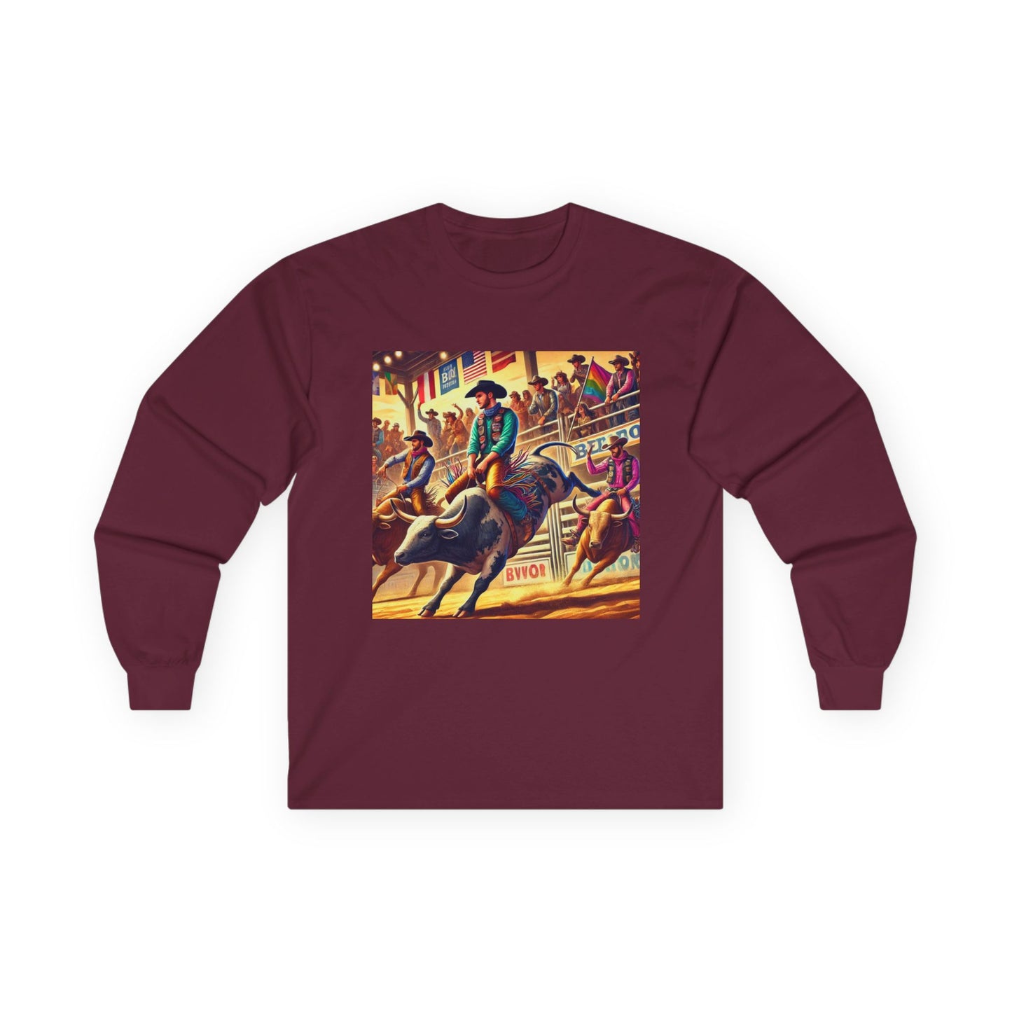 PBR Bull Riding Professional Bull Riders Unisex Ultra Cotton Long Sleeve Tee