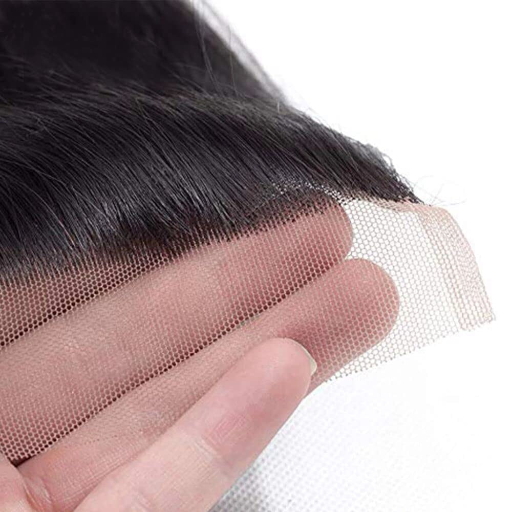 Straight Lace Closure, HD Lace Closure, 4X4 HD Lace Frontal Closure Human Hair Extensions, HD Closure Brazilian Human Hair Lace Closure, Transparent Lace Frontal Closure 130% Density