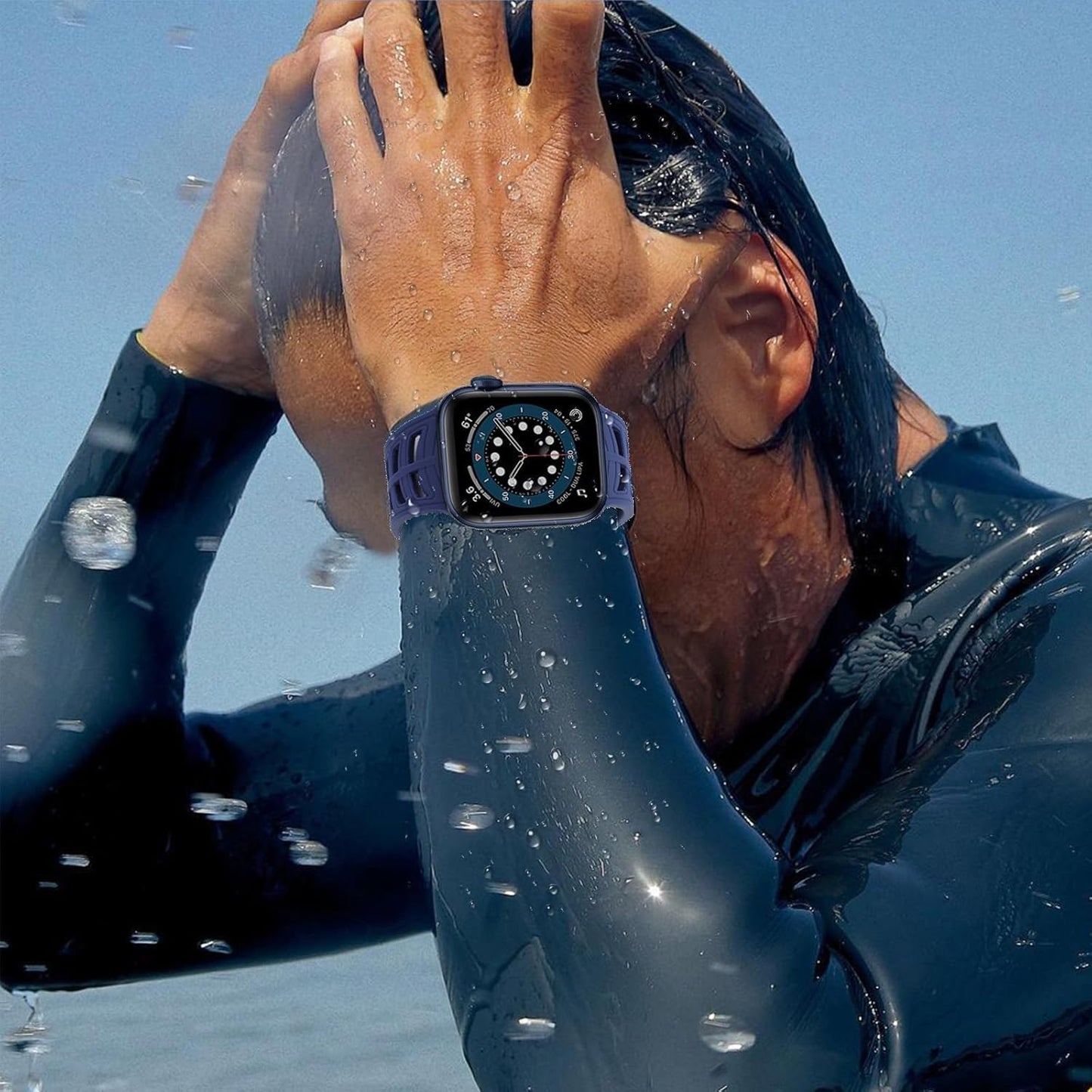 Premium Silicone Sport Band for Apple Watch 42/44/45/49Mm, Soft Breathable Strap for Women and Men,Compatible with Iwatch Series SE/9/8/7/6/5/4/3/2/1 Ultra 1/2,Stylish and Skin-Friendly