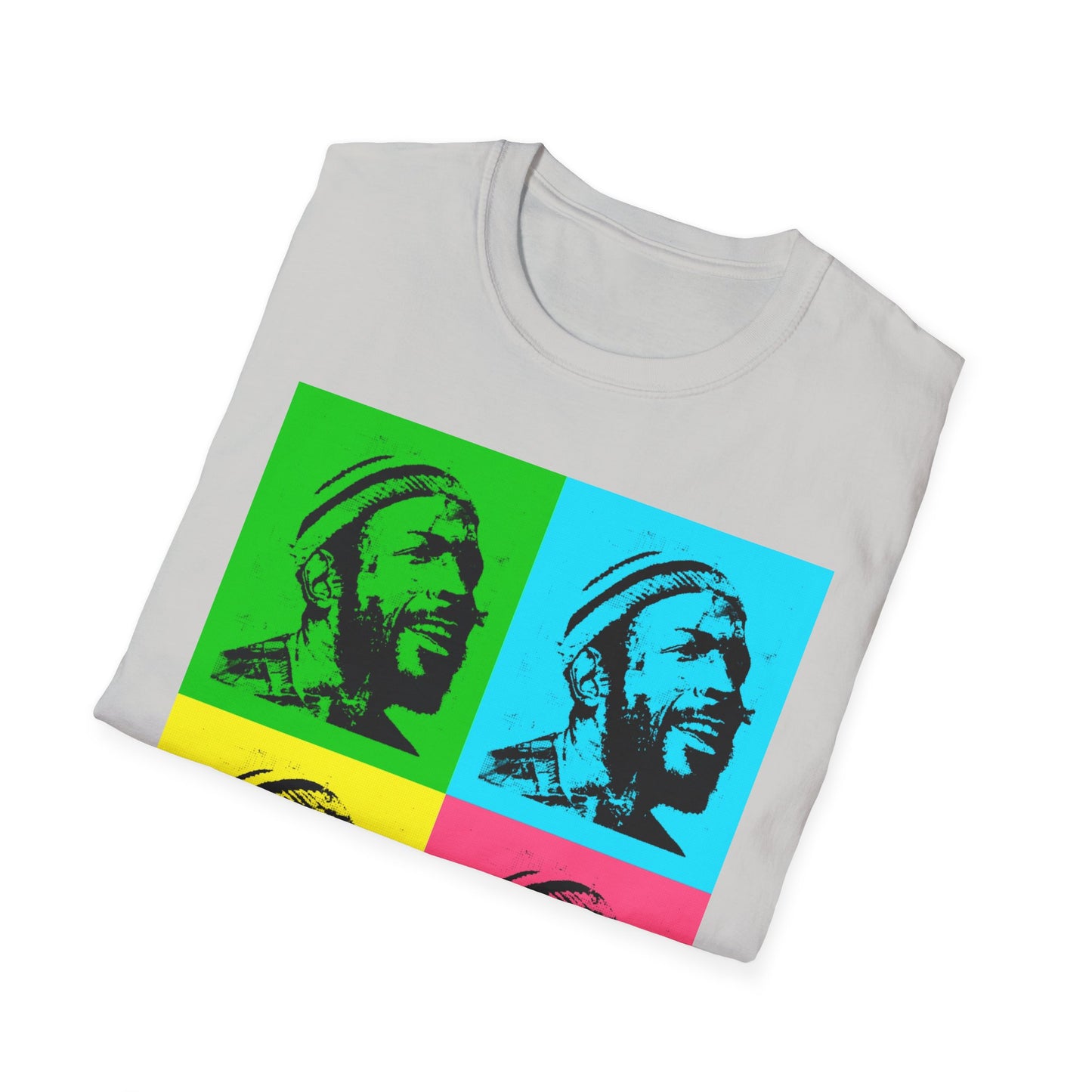Marvin Gaye Abstract Paintings Andy Warhol Style Pop Art Unisex Soft style T-Shirt