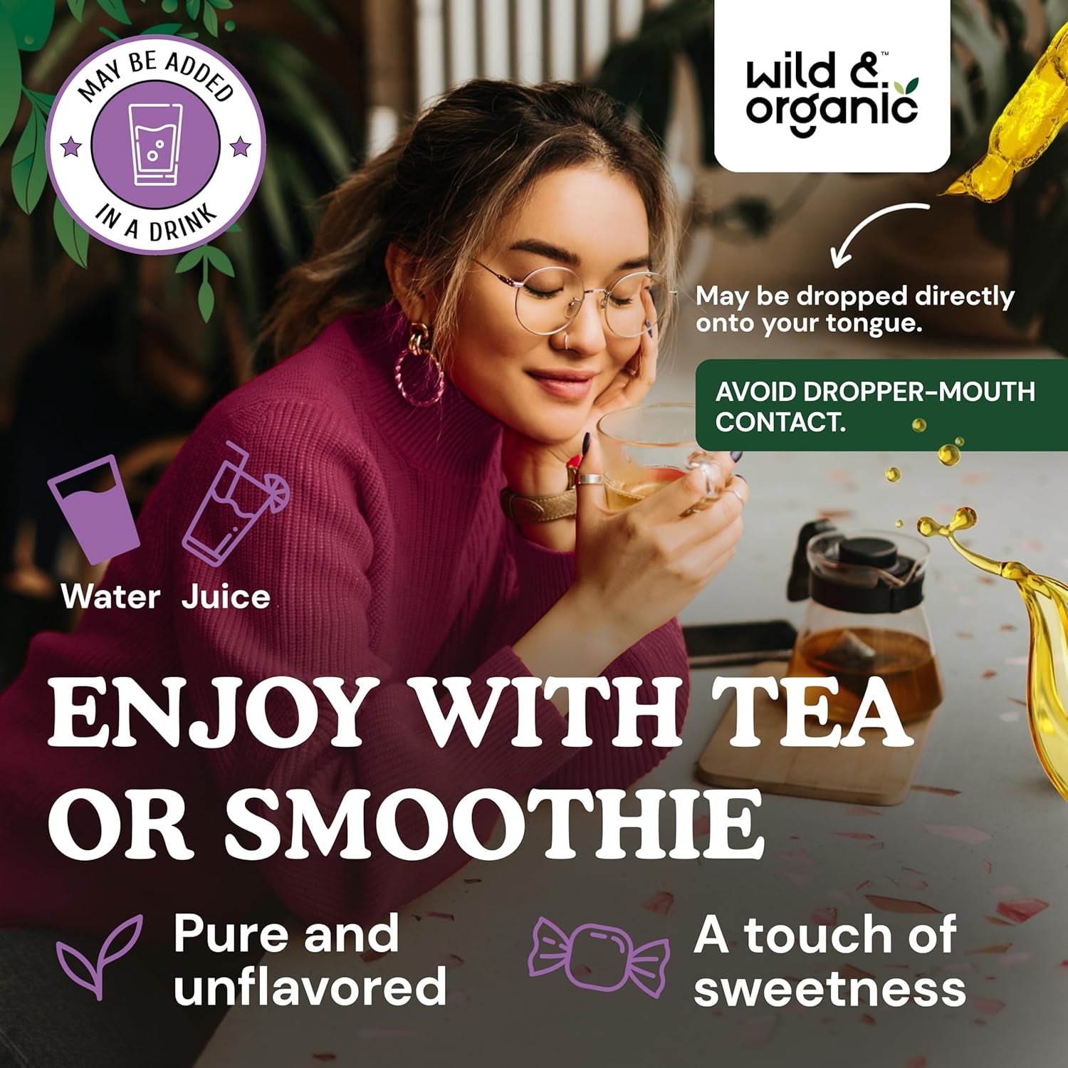 Echinacea Drops - Immune Support Supplement with Echinacea Angustifolia - Liquid Root Extract Tincture - Vegan, Sugar & Alcohol-Free - 4 Fl Oz TLBH