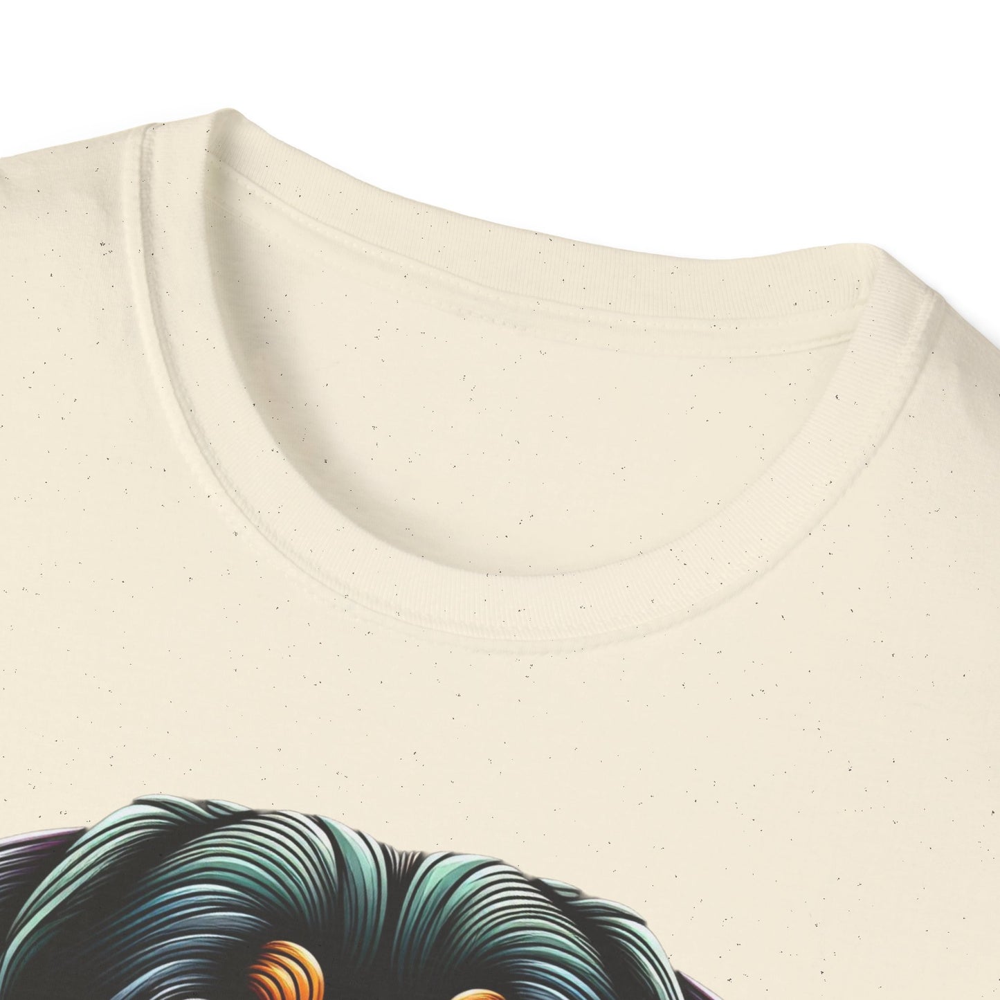 Rottweiler Animal Stained Glass Design Unisex Softstyle T-Shirt