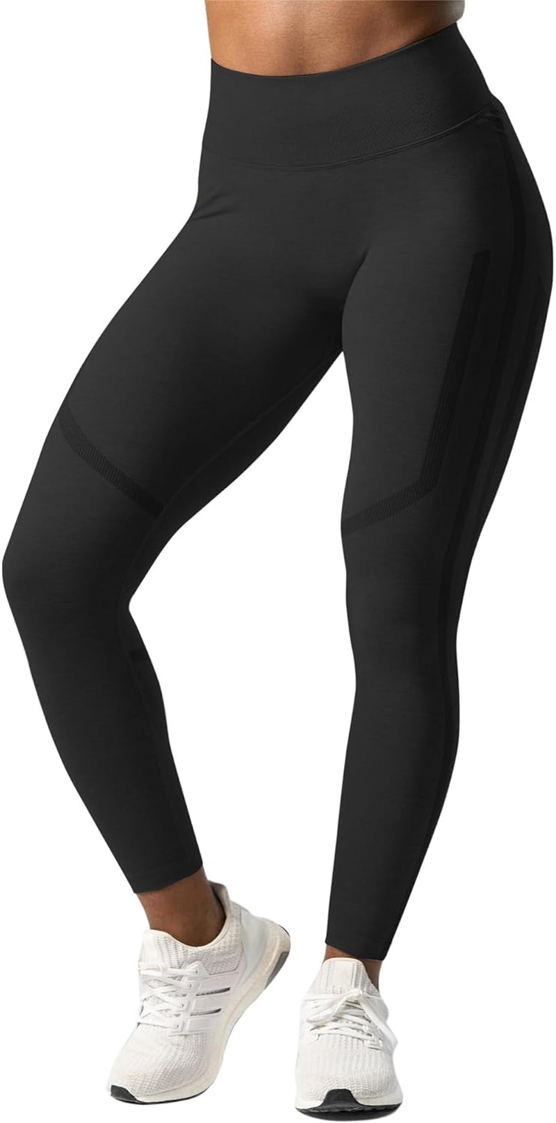 Scrunch Butt Lifting Seamless Leggings for Women High Waisted Tummy Control Striped Workout Pants