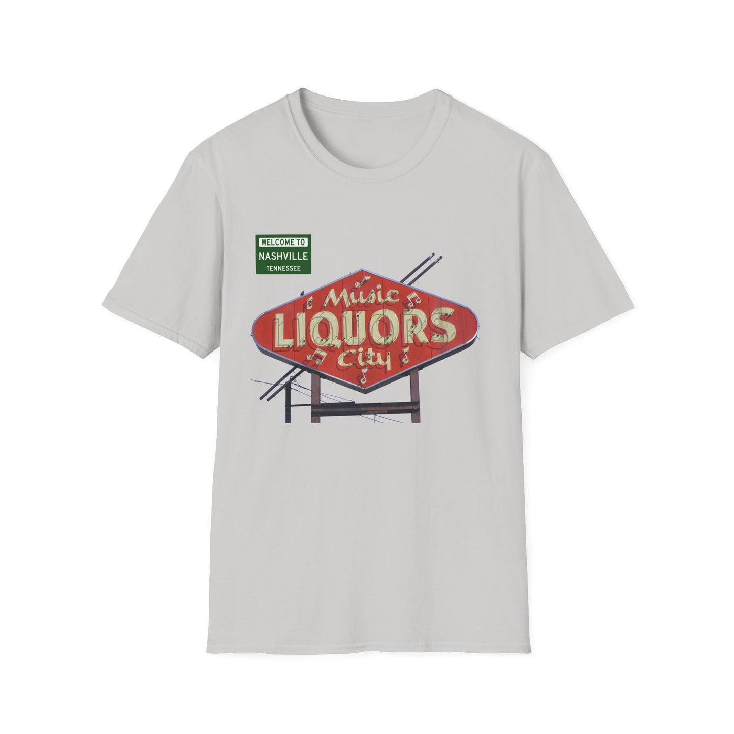 RETRO VINTAGE Music City Liquors [gone] Nashville, TN Unisex Softstyle T-Shirt
