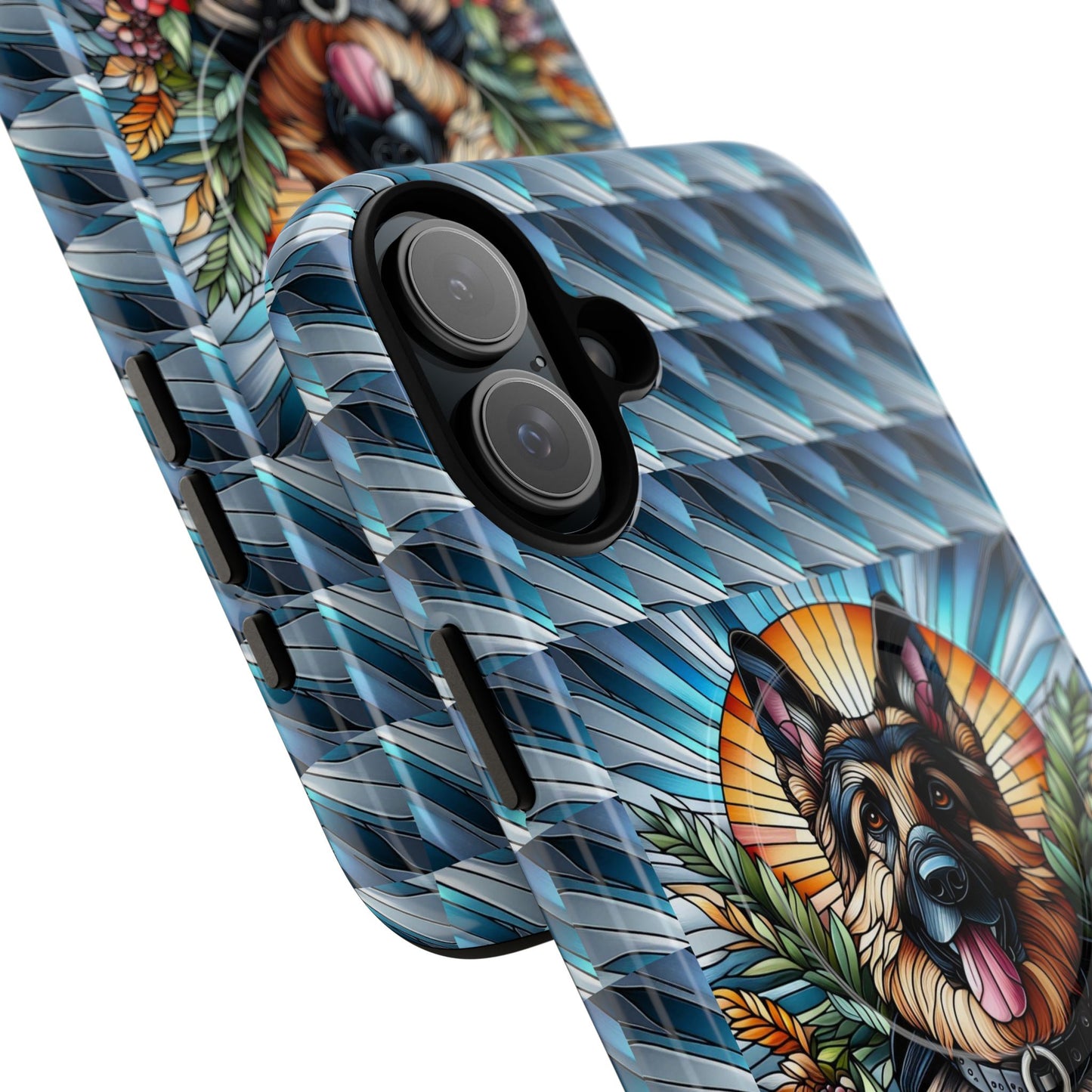 German Shepherd Stained Glass Tough Magnetic Cases