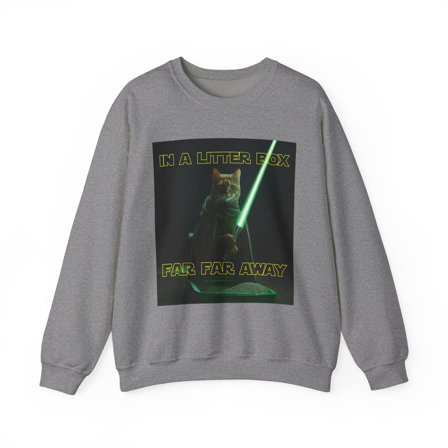STAR WARS Cat in a Litter Box Unisex Heavy Blend™ Crewneck Sweatshirt