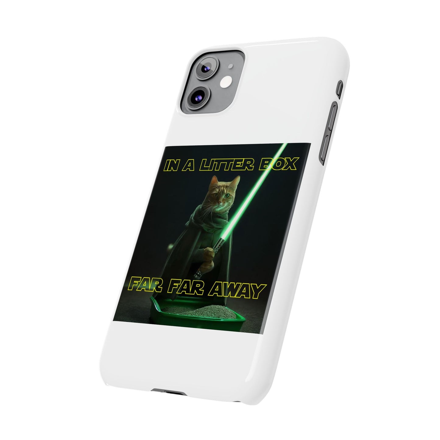 STAR WARS CAT IN A LITTER BOX FAR FAR AWAY  Slim Phone Cases